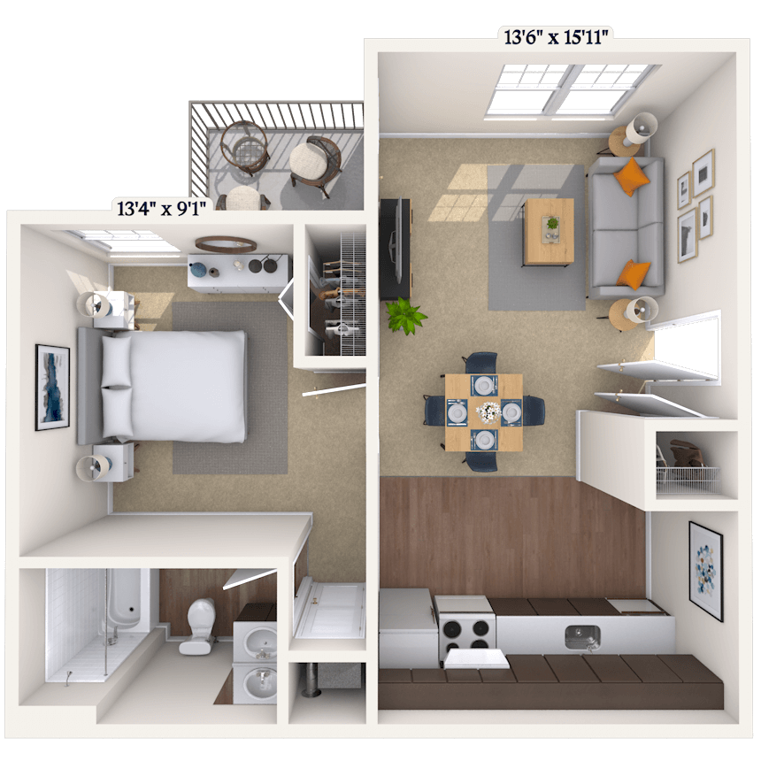 Floorplan image of unit 121204