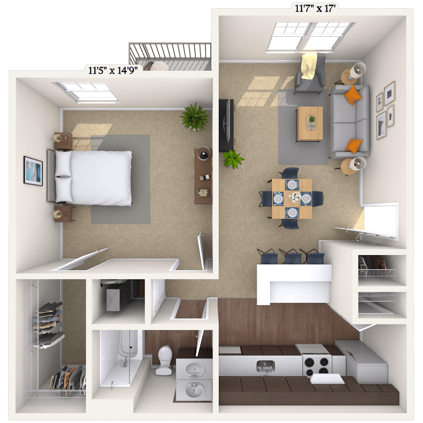 Floorplan image of unit 101012