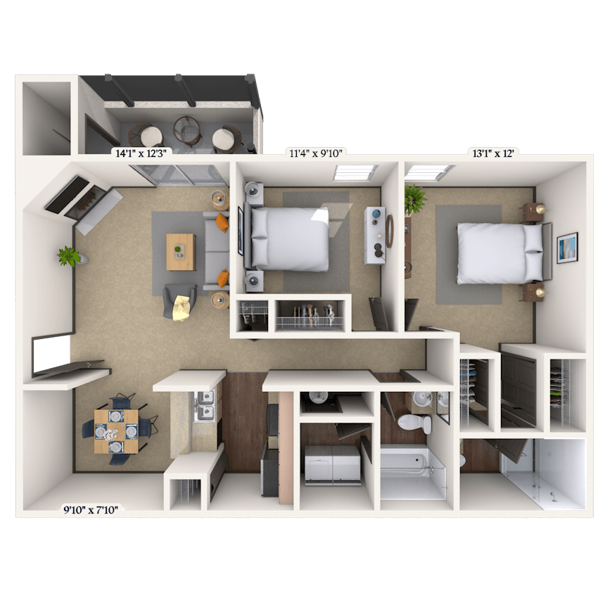 Floorplan image of unit 01050