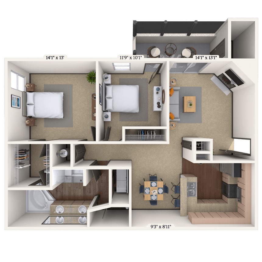 Floorplan image of unit 01085