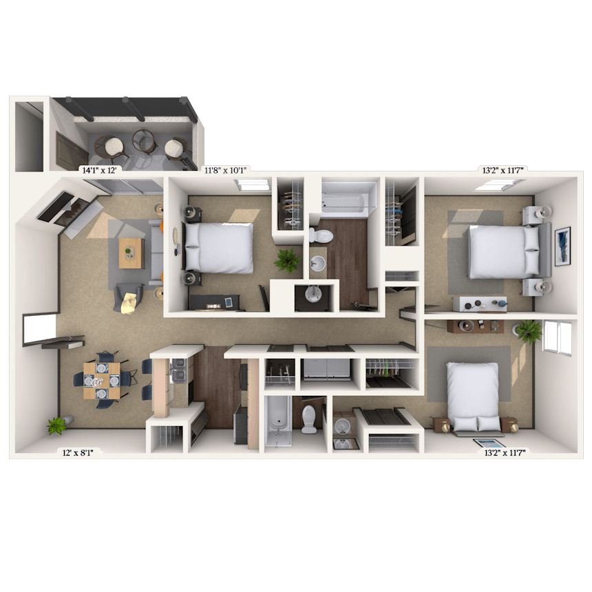 Floorplan image of unit 01130