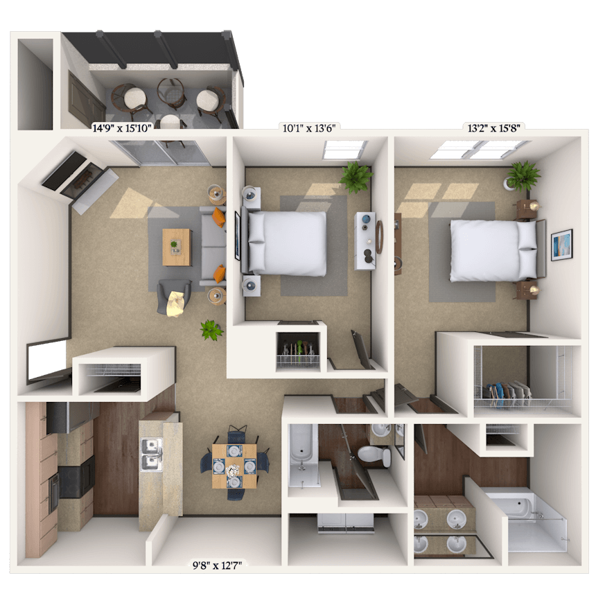 Floorplan image of unit 01329