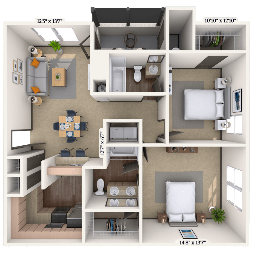 Floorplan image of unit 01387