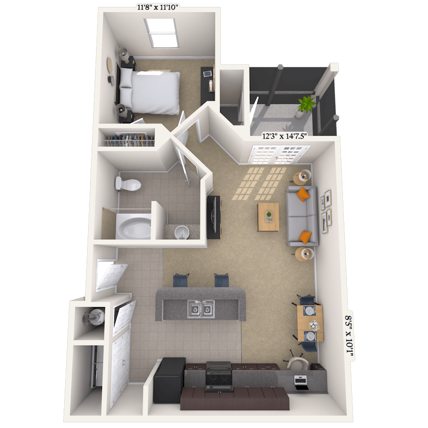 Floorplan image of unit 055205