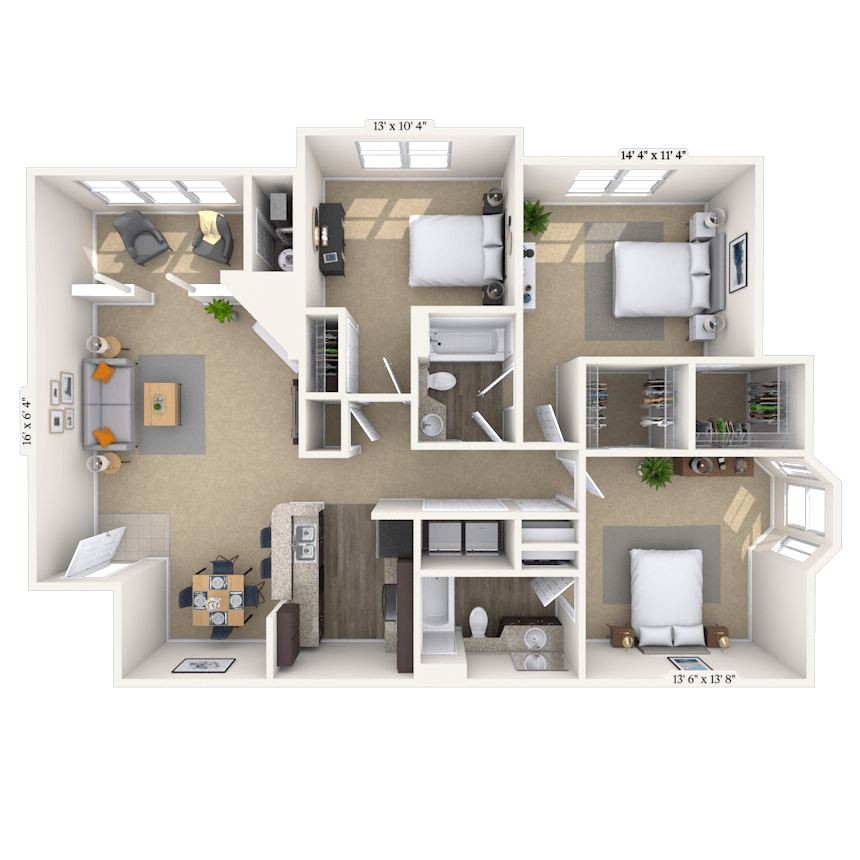Floorplan image of unit 02222
