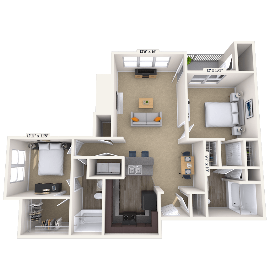 Floorplan image of unit 17356334