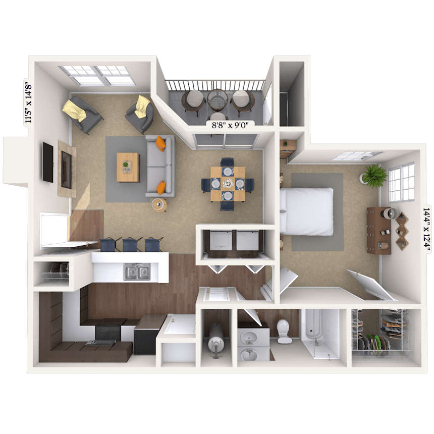 Floorplan image of unit 26161514