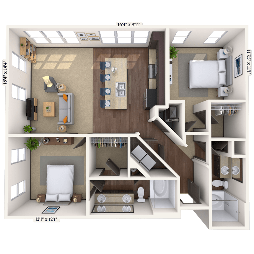 Floorplan image of unit 011-1118