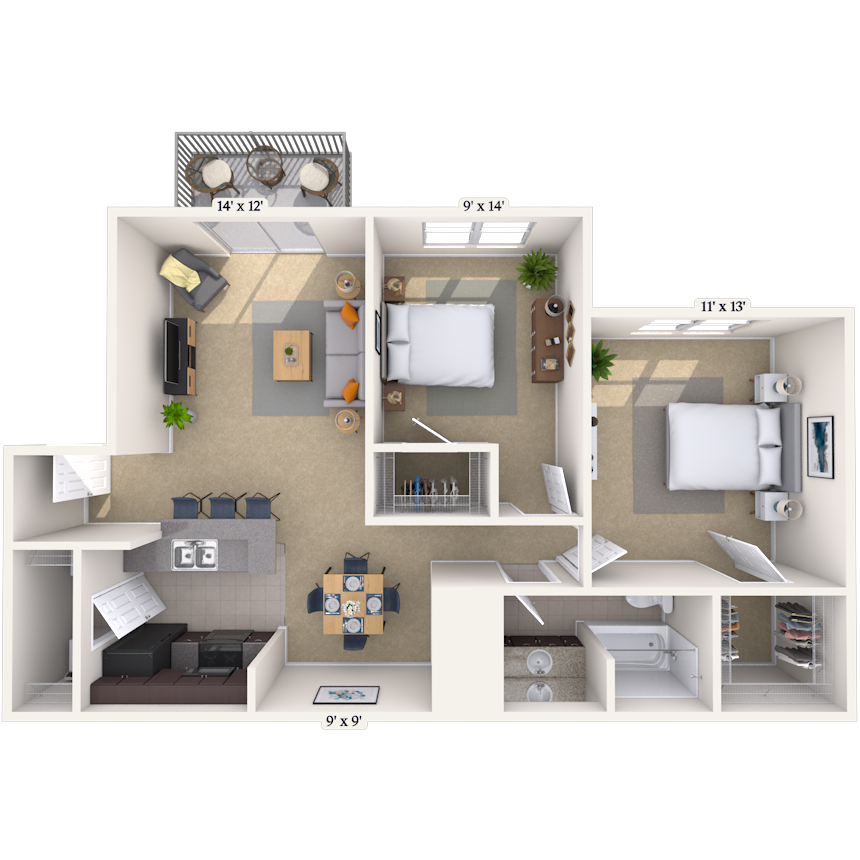 Floorplan image of unit PC15892