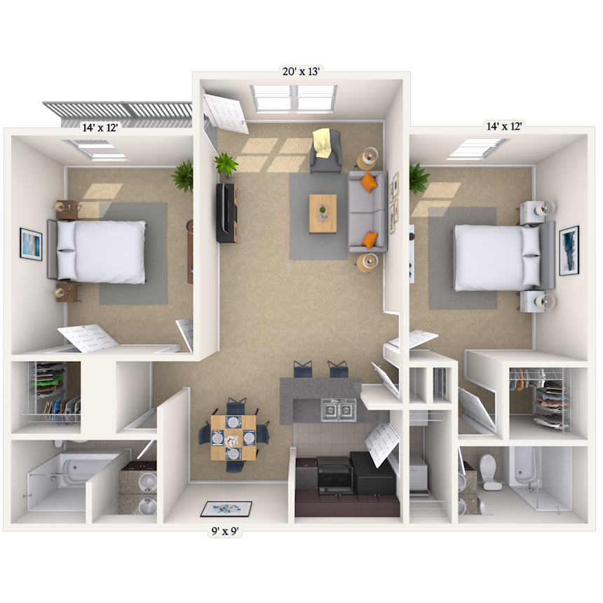 Floorplan image of unit PC16002