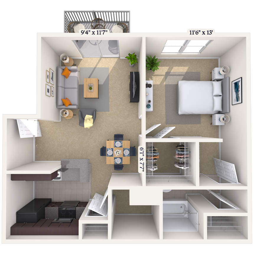 Floorplan image of unit QH66751