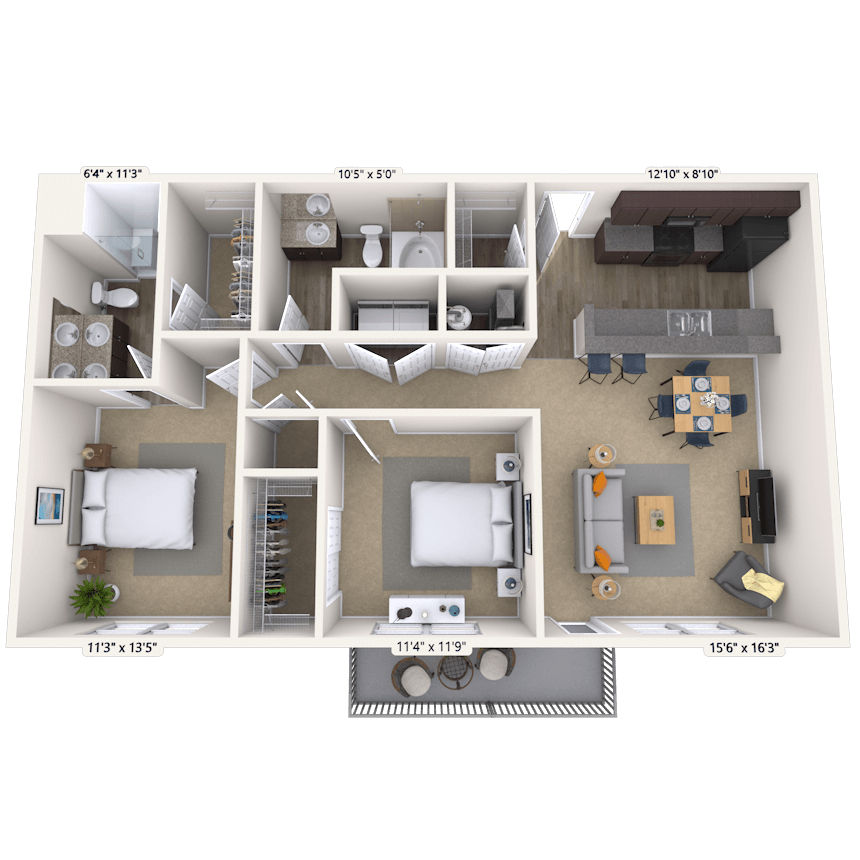 Floorplan image of unit 06-304