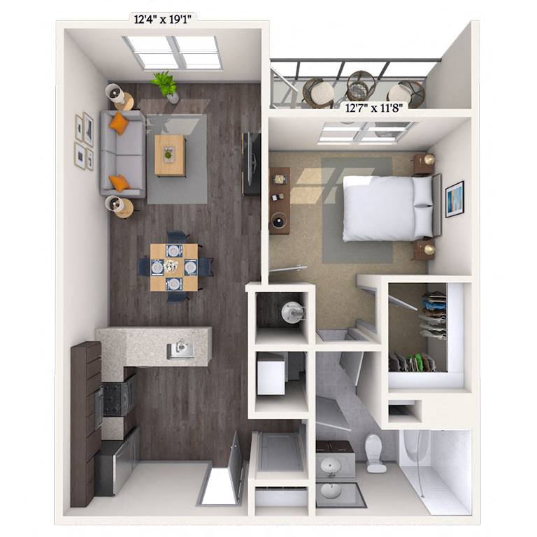 Floorplan image of unit 2400-518