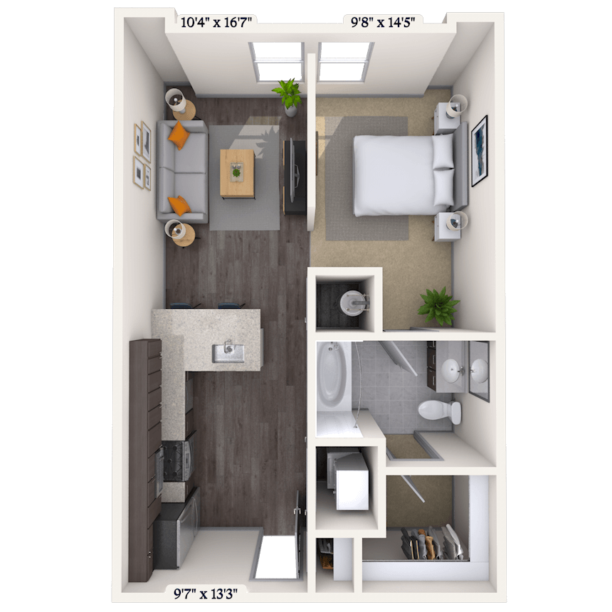 Floorplan image of unit 2402-516