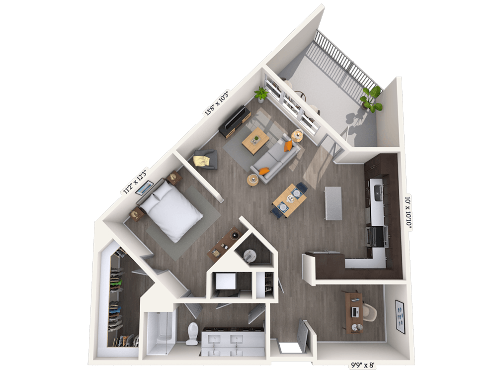 Floorplan image of unit 571