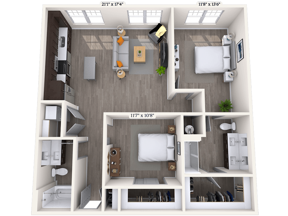 Floorplan image of unit 419