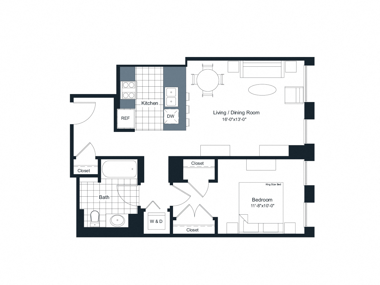 Studio Apartments, 1-Bedroom Apartments and 2-Bedroom Apartments in