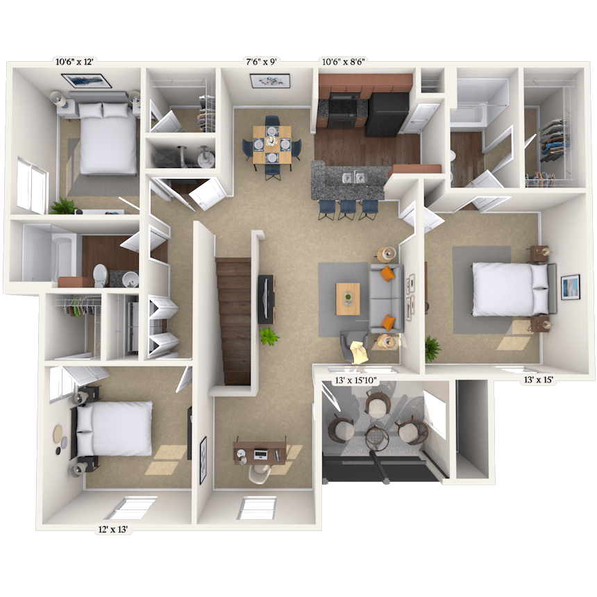Floorplan image of unit II 22-1119