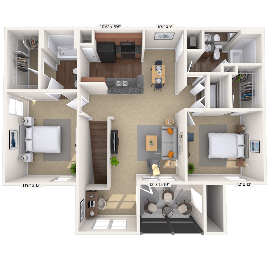 Floorplan image of unit II 38-17123
