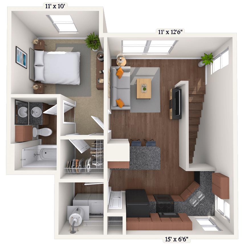 Floorplan image of unit II 38-17118