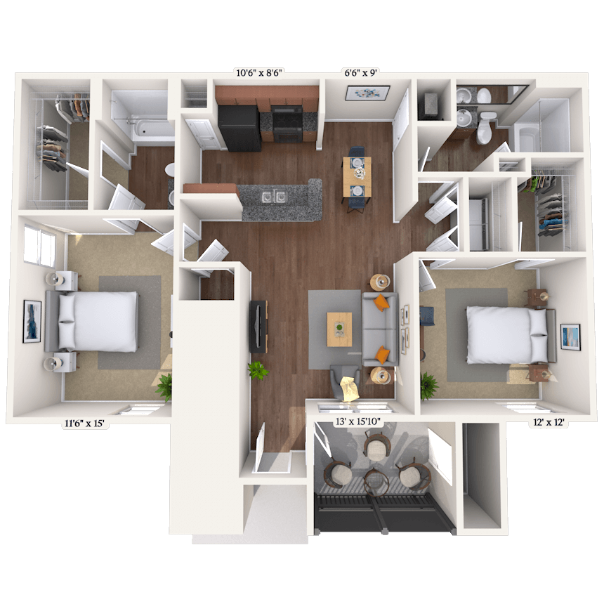 Floorplan image of unit II 40-19112