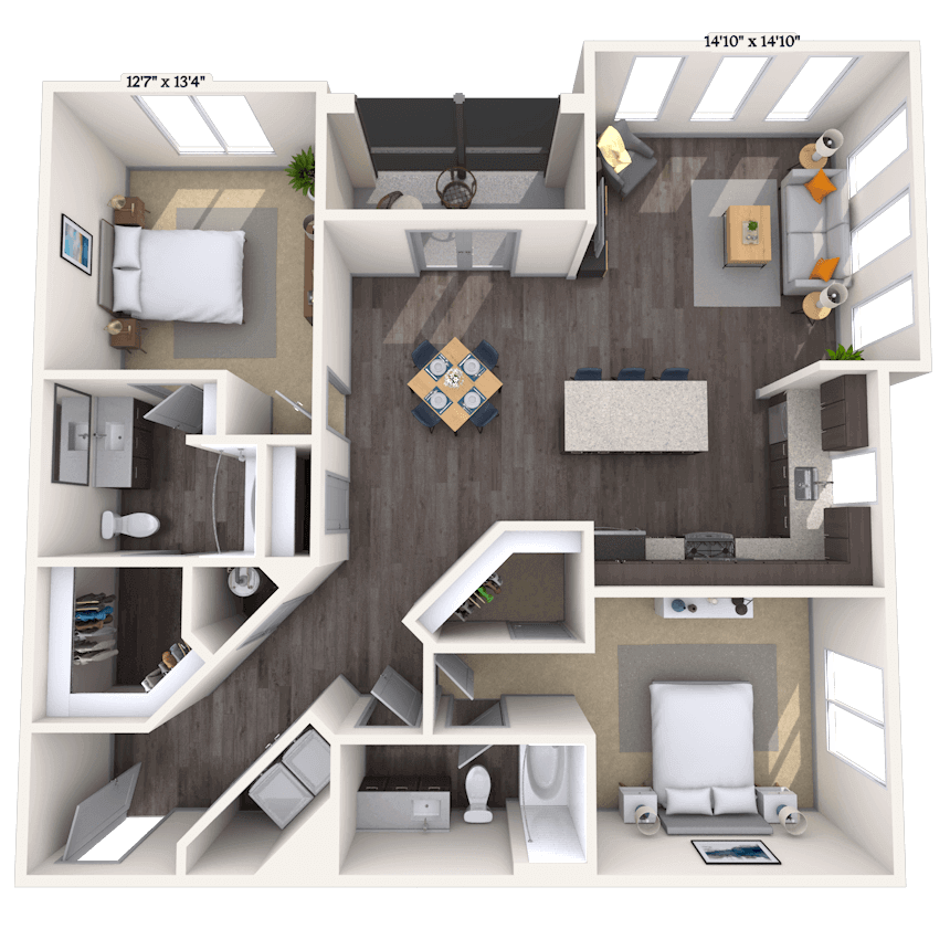 Floorplan image of unit 1400M330