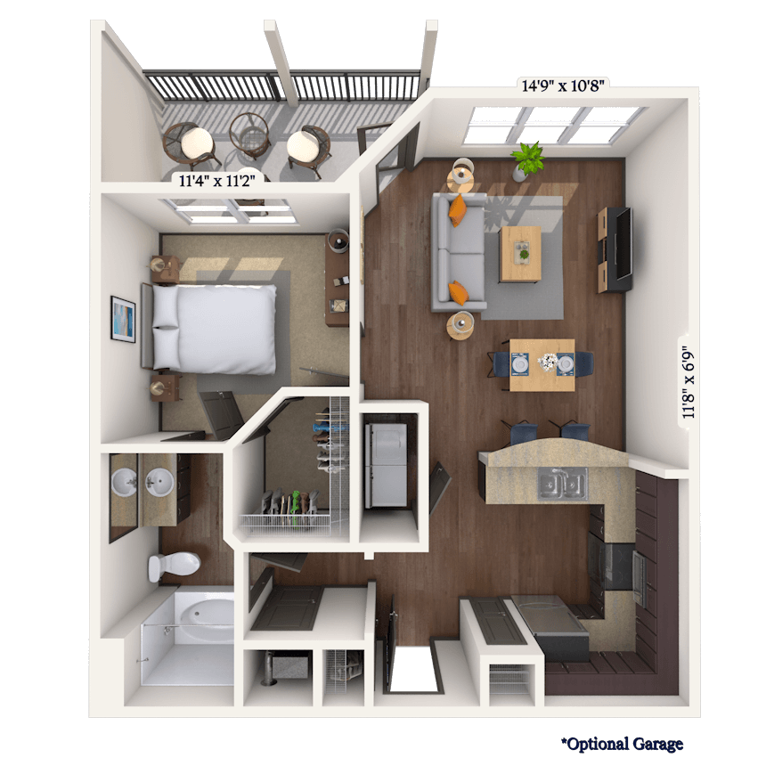 Floorplan image of unit 5204