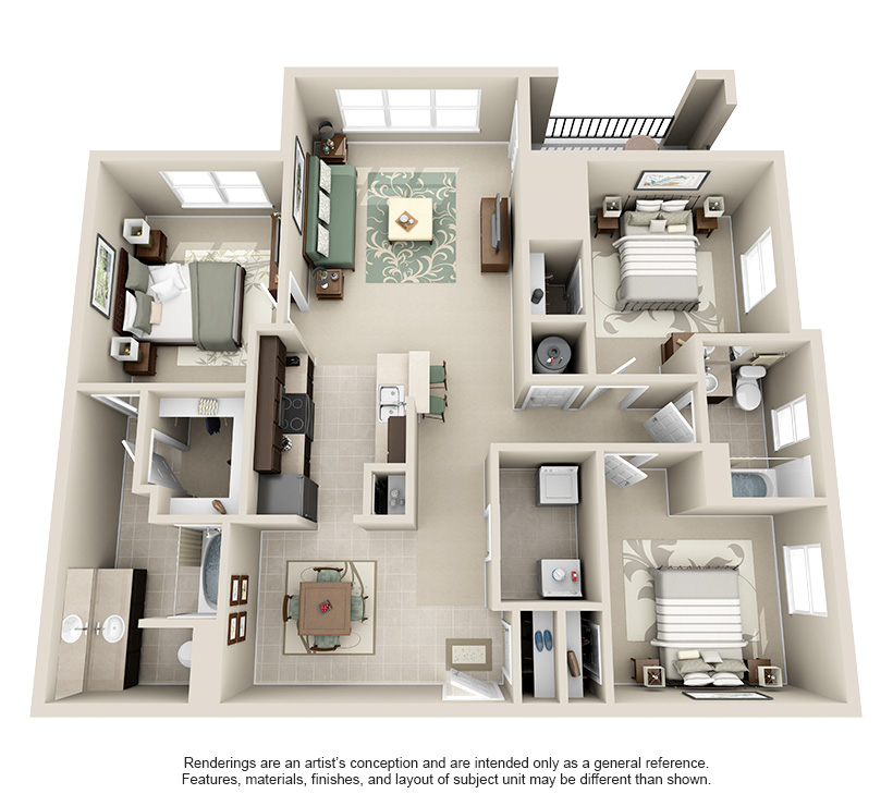 1, 2 & 3 bedroom apartments for rent | sonoma grande