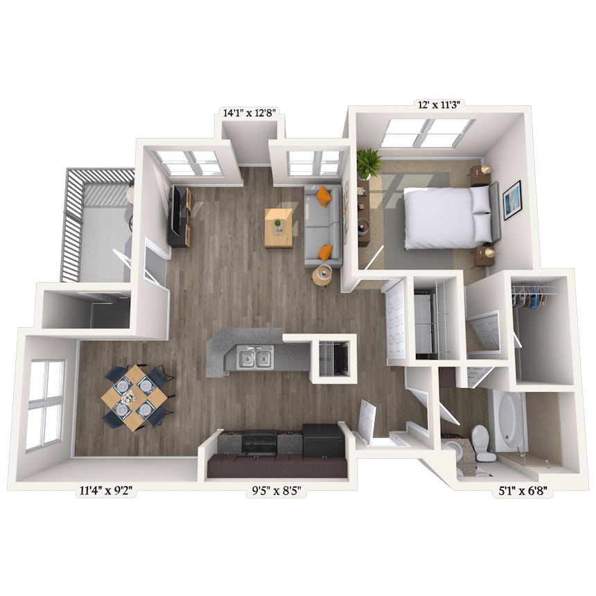 Floorplan image of unit 010407