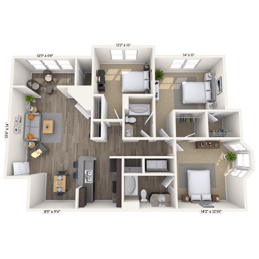Floorplan image of unit 011512
