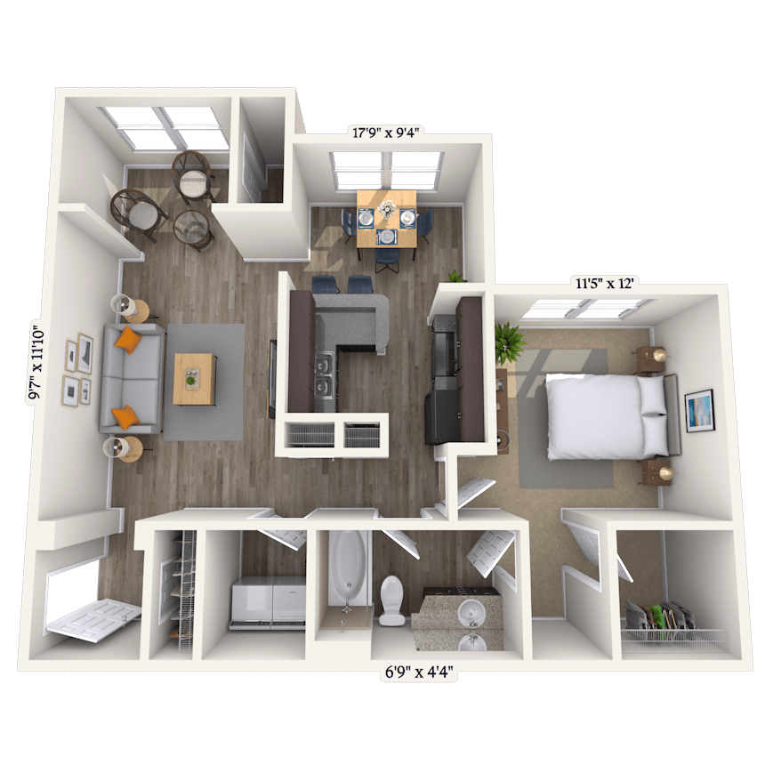 Floorplan image of unit 011906