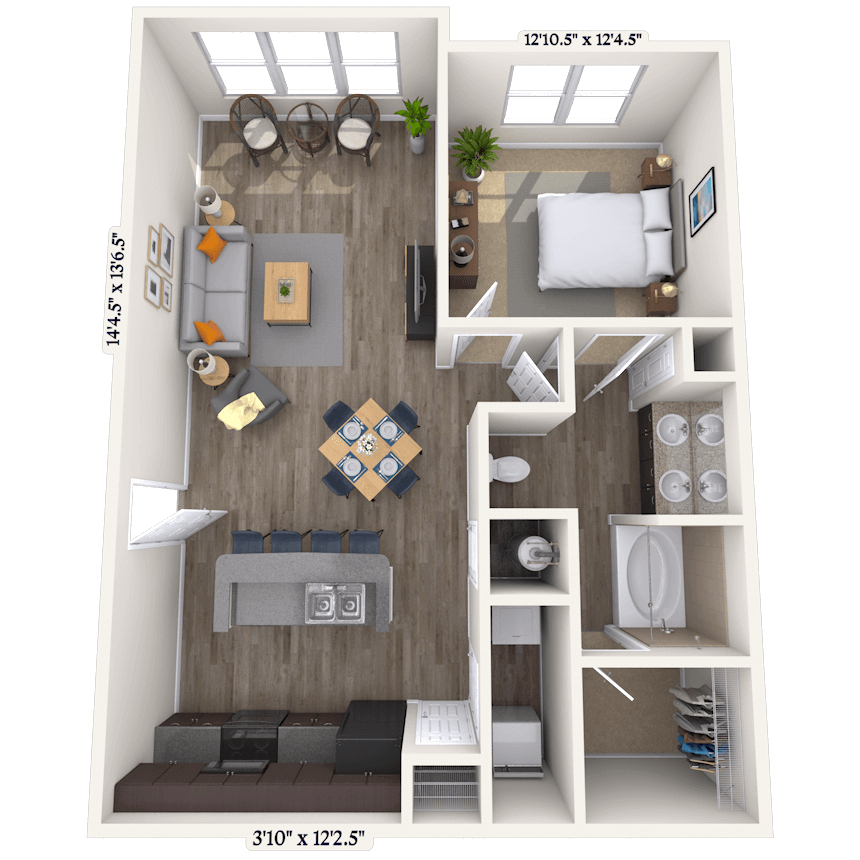 Floorplan image of unit II 012517