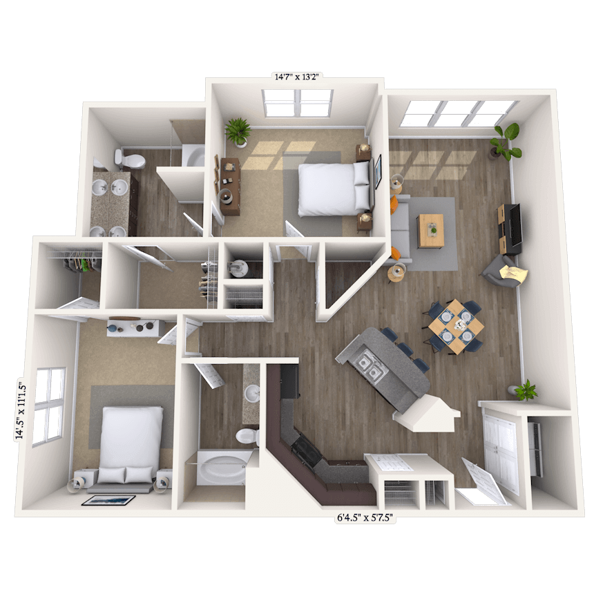 Floorplan image of unit II 012620