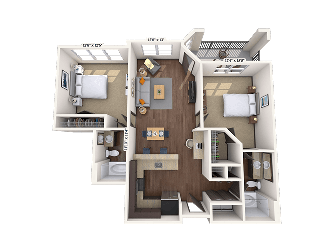 Floorplan image of unit 4-4203