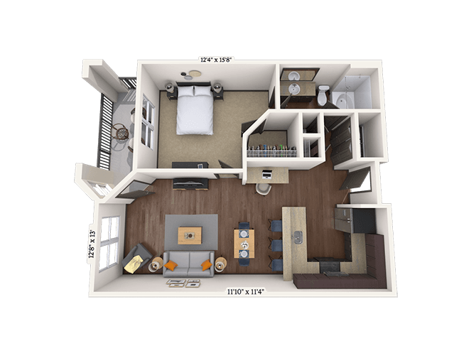 Floorplan image of unit 4-4105
