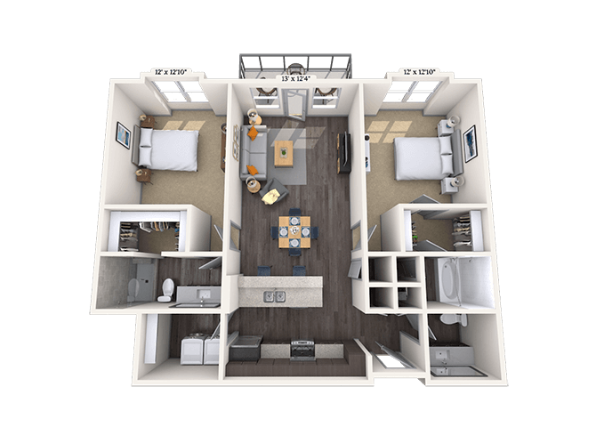 Floorplan image of unit II 8-309