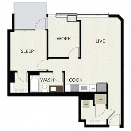 Floorplan image of unit 0407