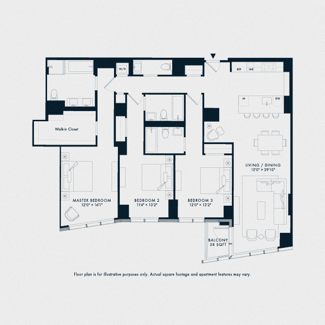 709 One Waterline Square Floor Plan