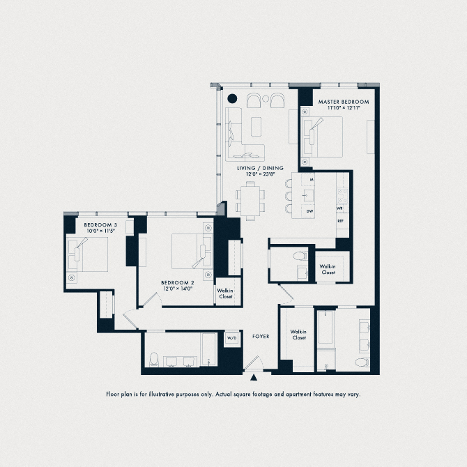 709 One Waterline Square Floor Plan
