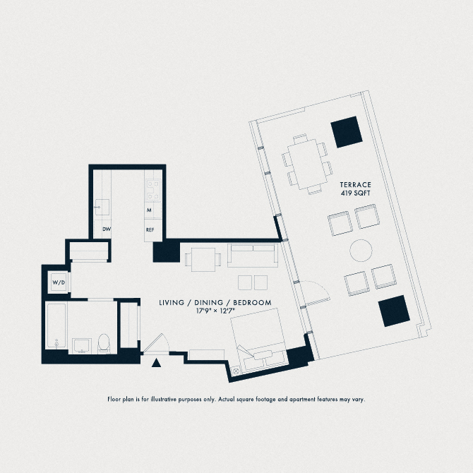 709 One Waterline Square Floor Plan