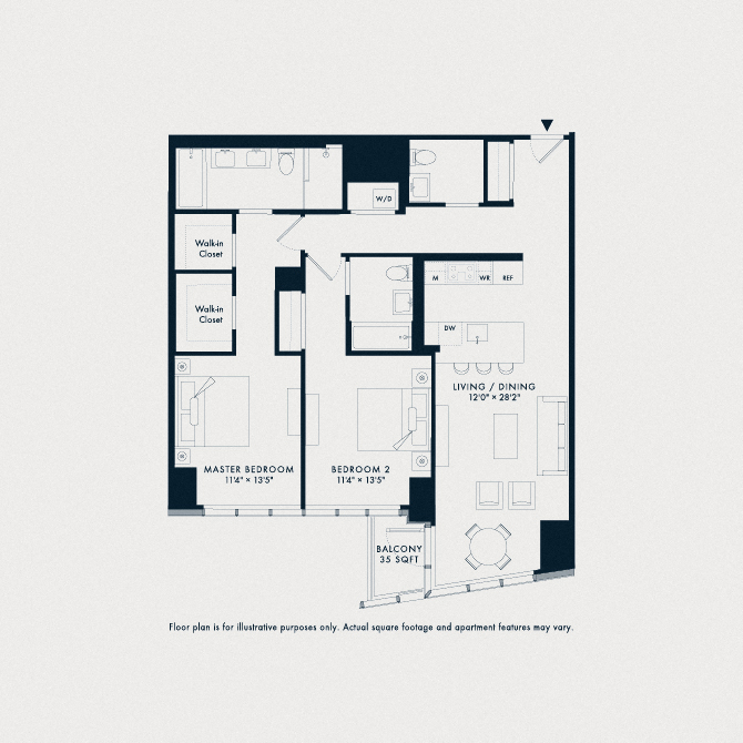 709 One Waterline Square Floor Plan