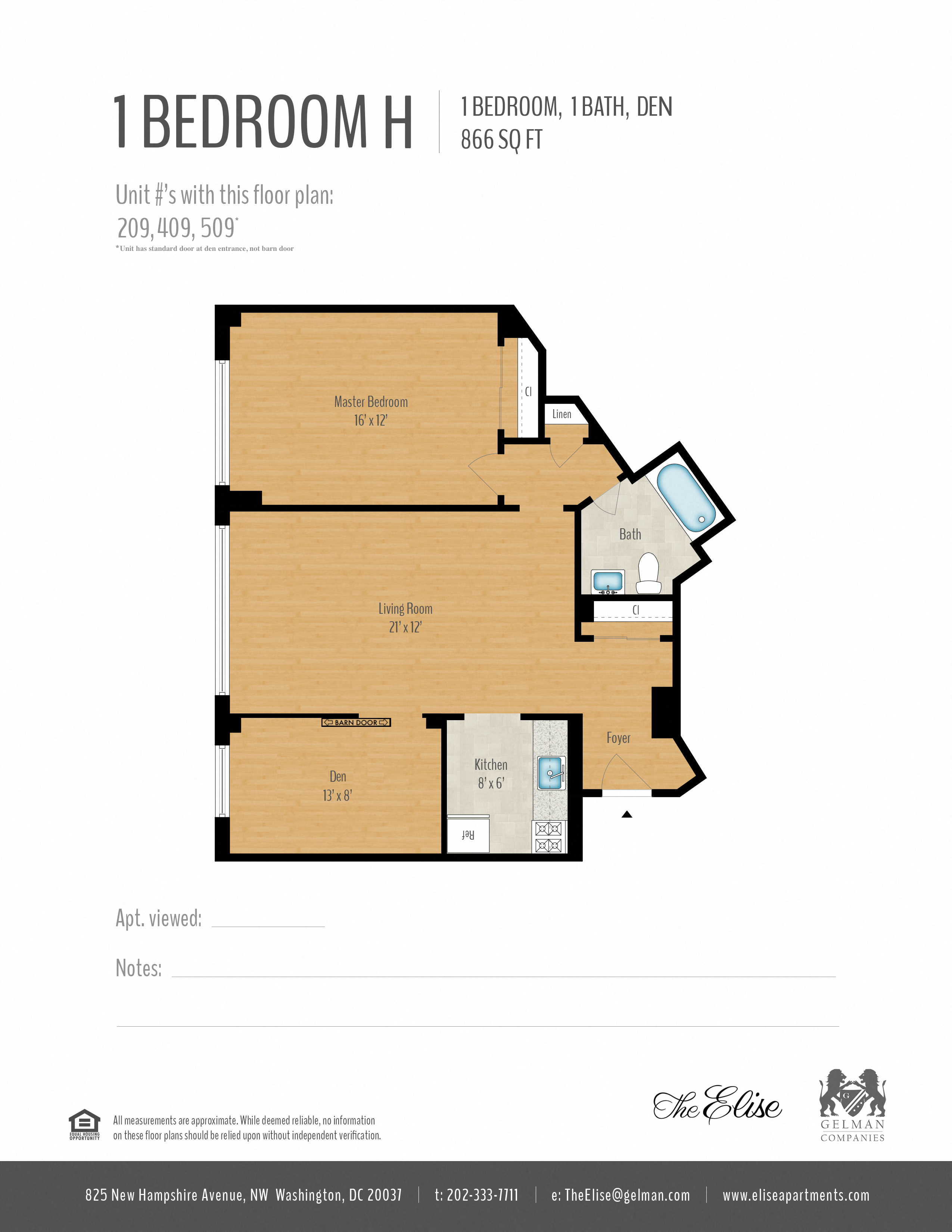 1 Bedroom + Den Image