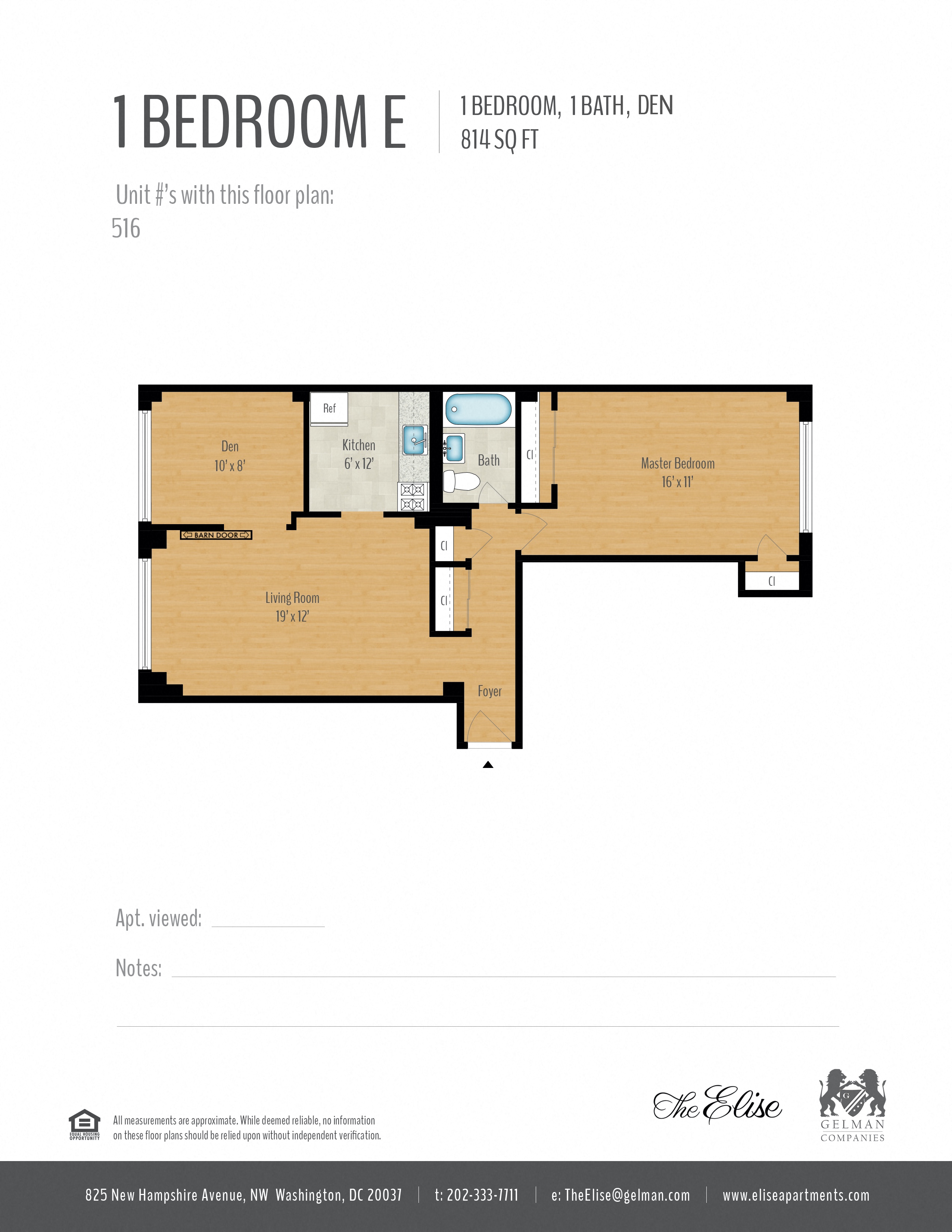 1 Bedroom + Den Image