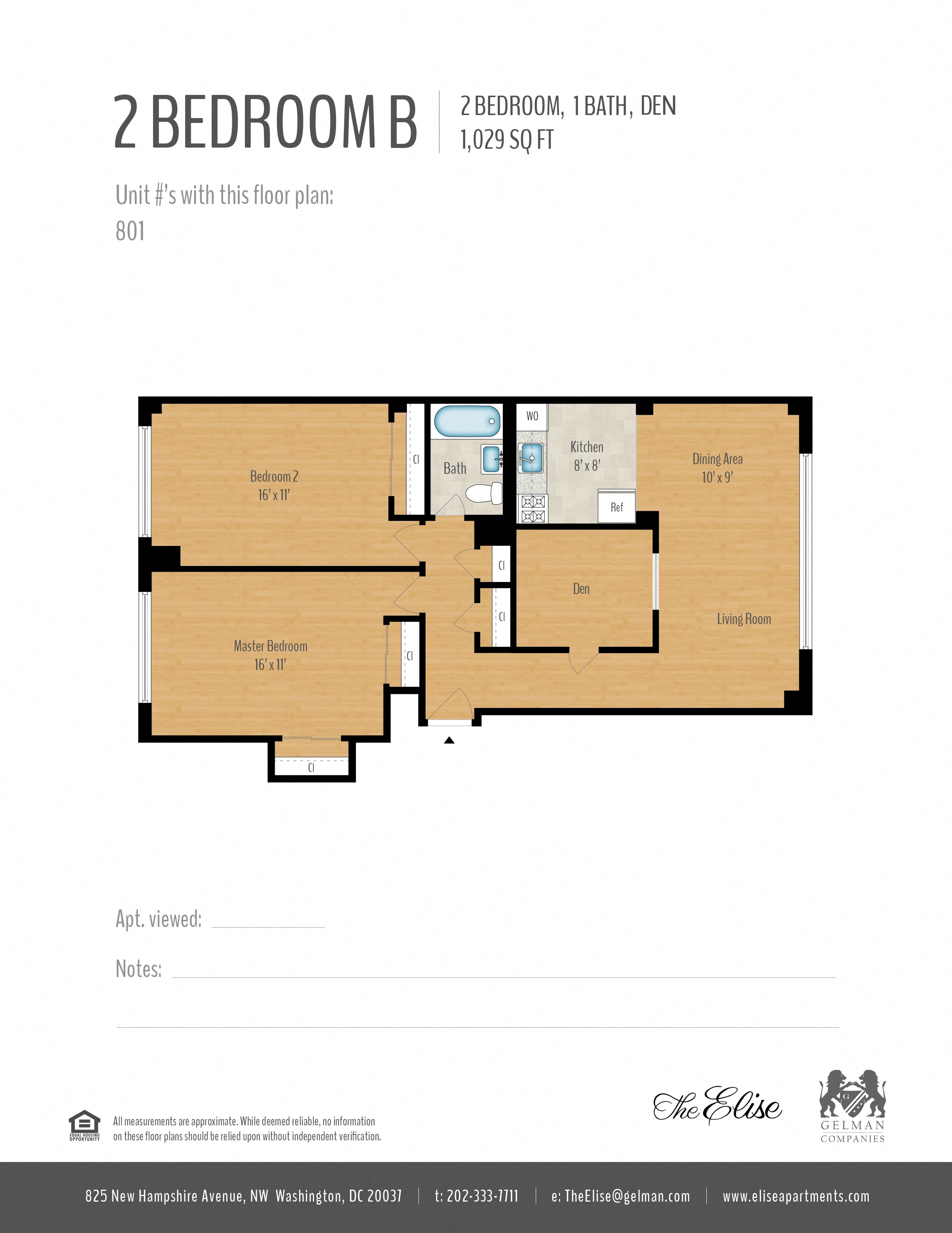 2 Bedroom + Den Image