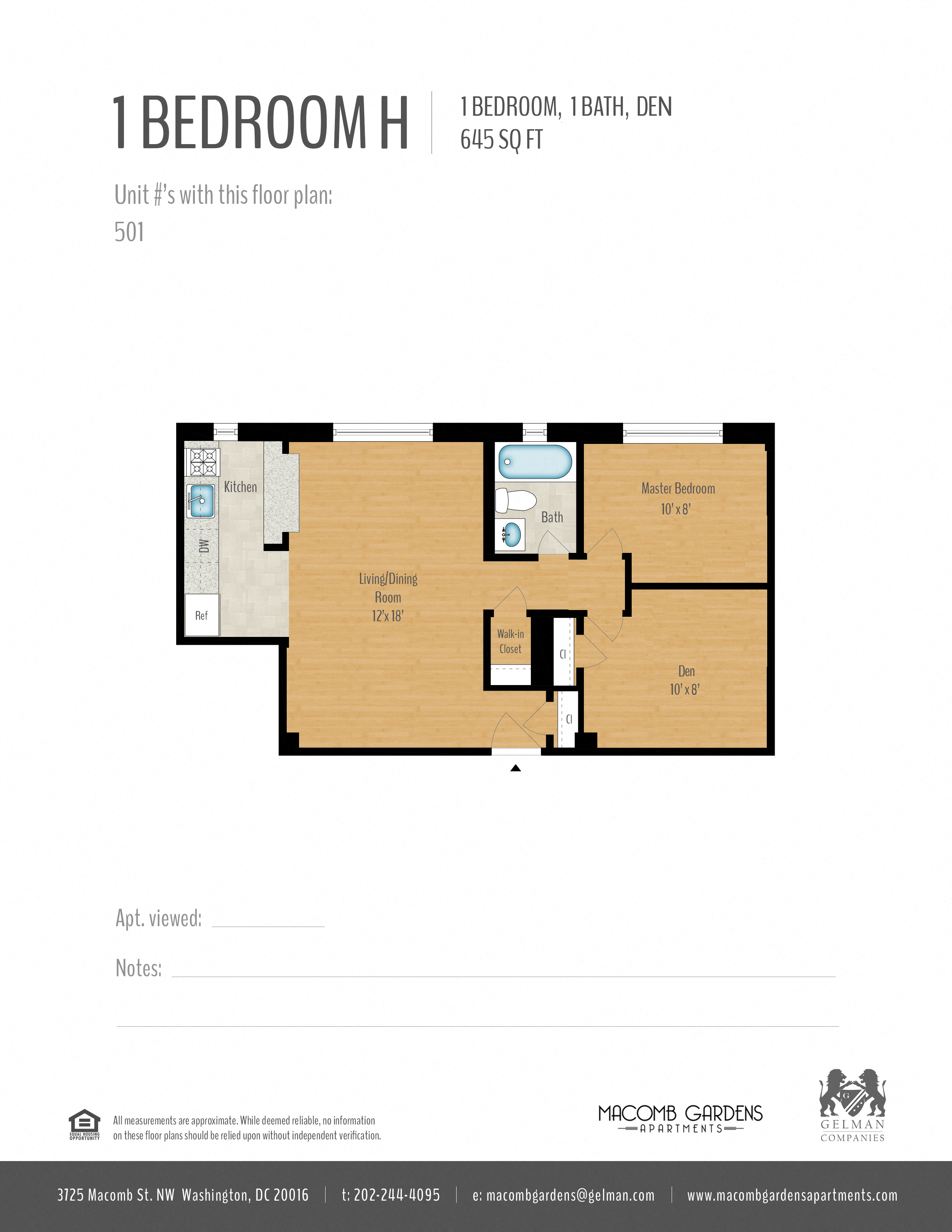 1 Bedroom + Den Image