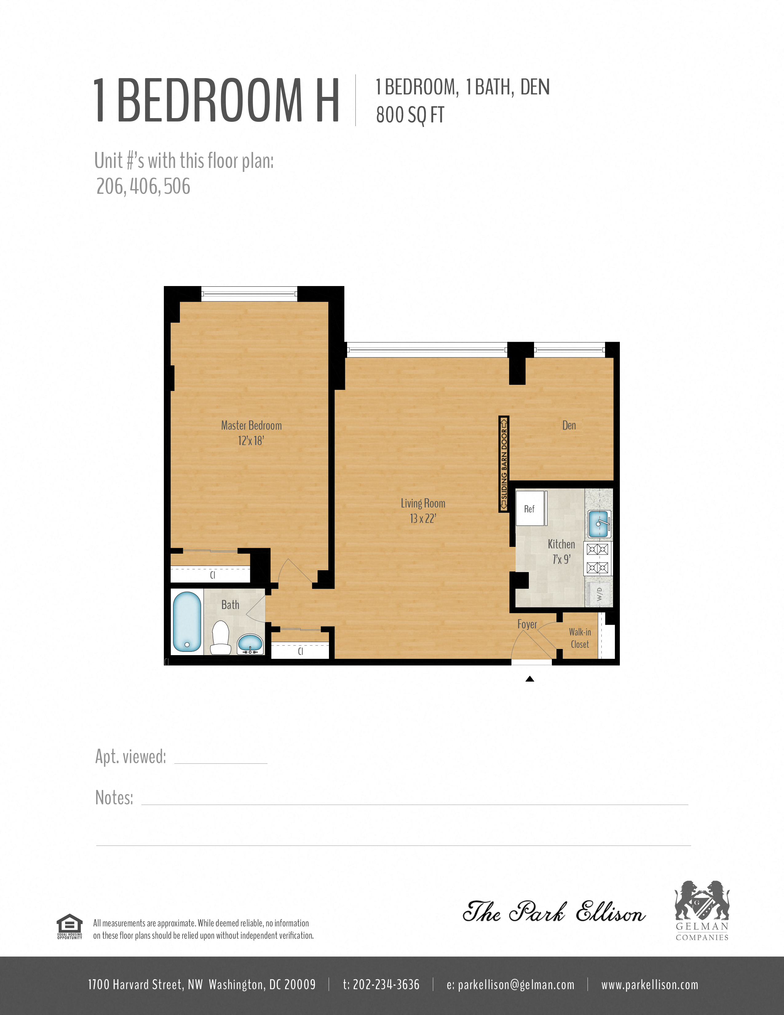1 Bedroom + Den Image