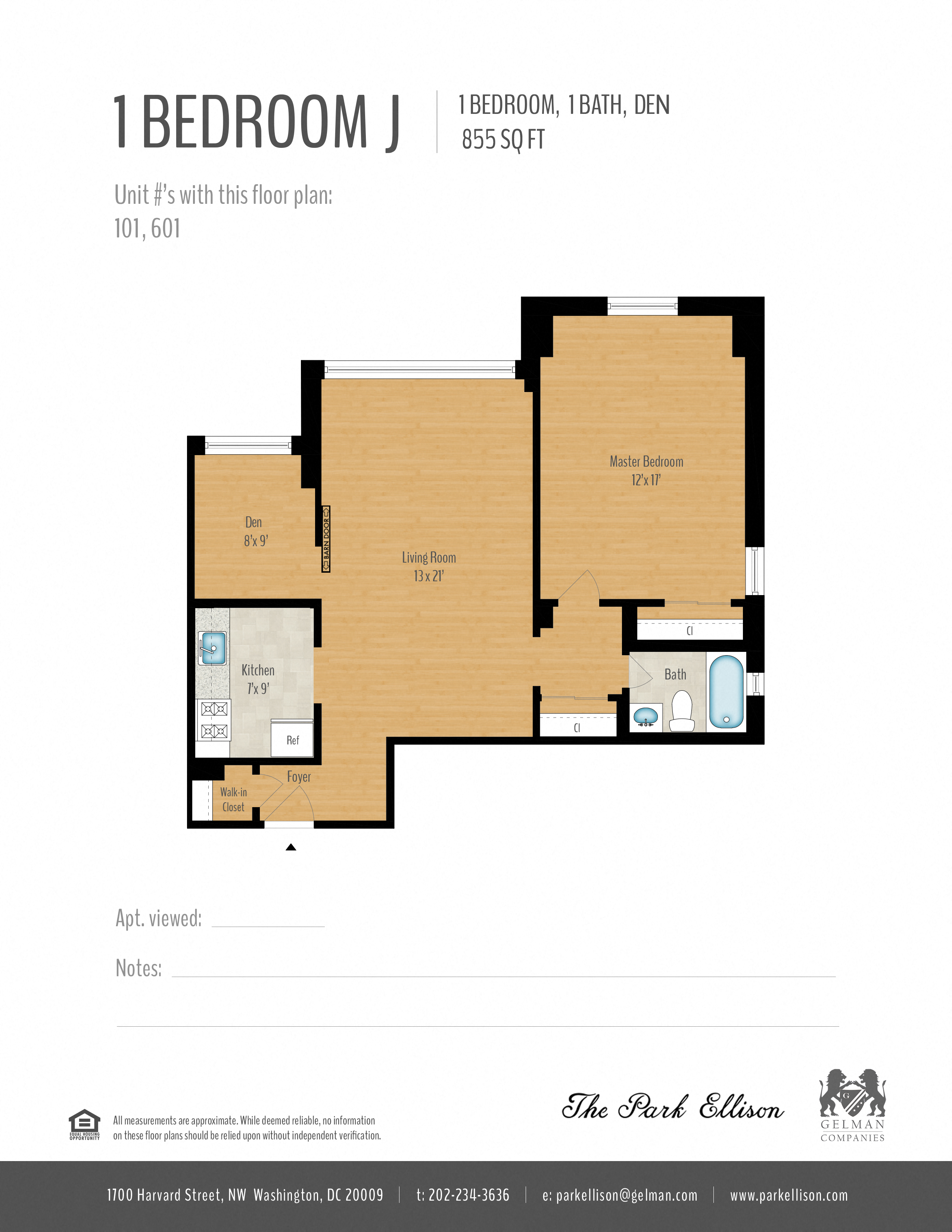1 Bedroom + Den Image