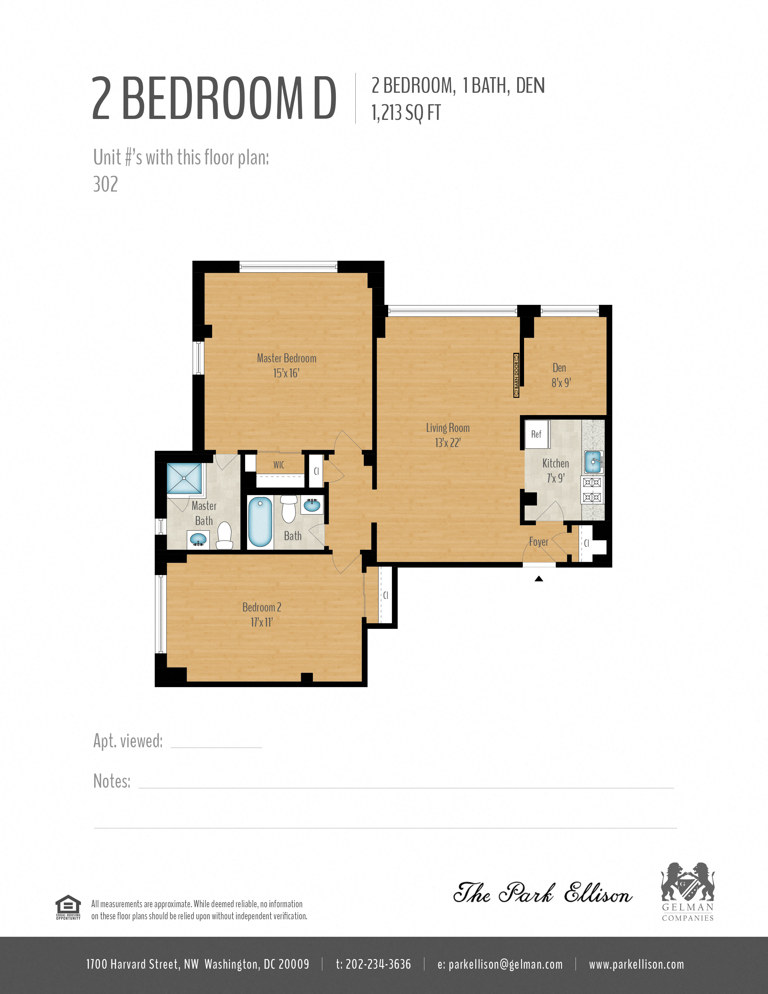 2 Bedroom + Den Image