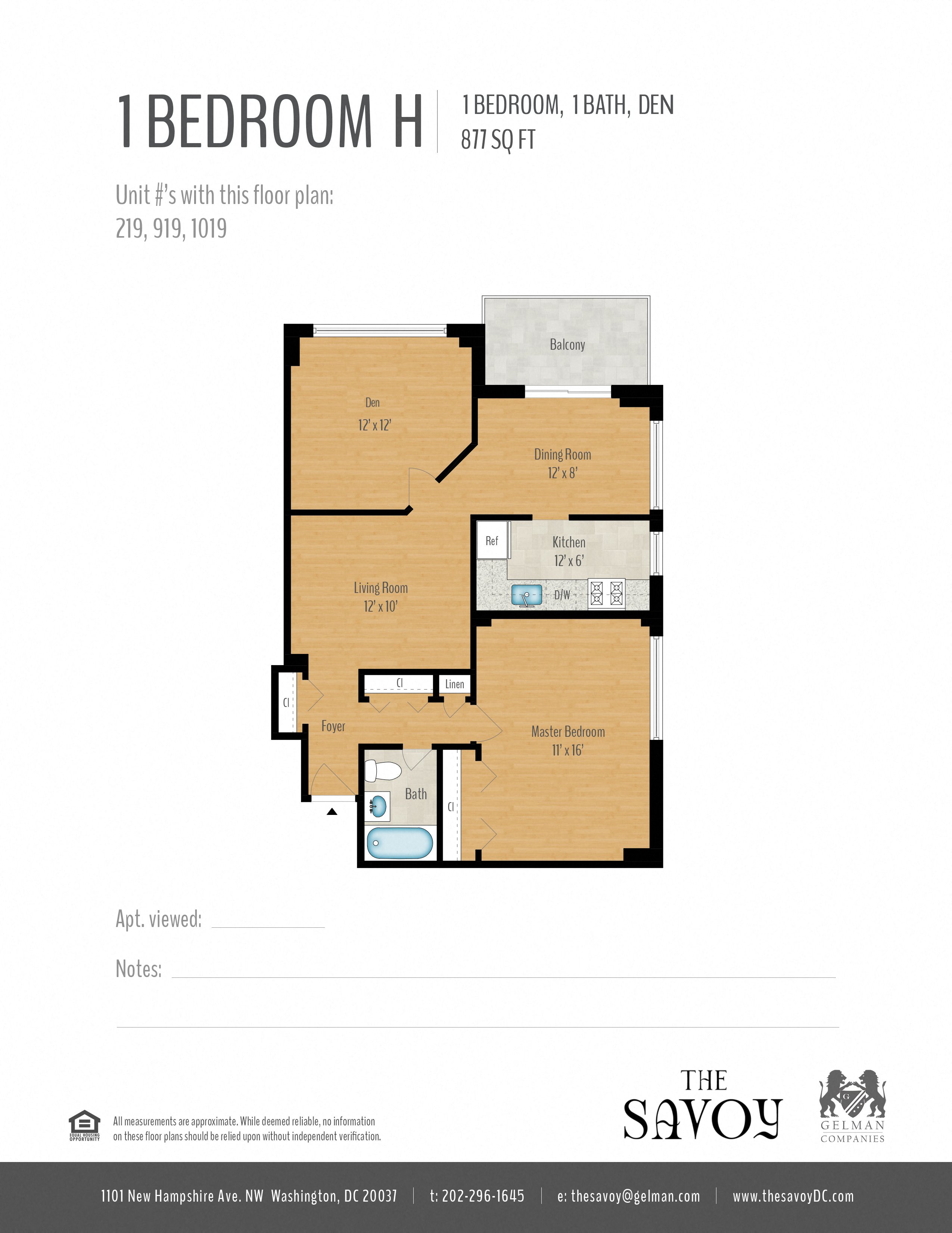 1 Bedroom + Den Image