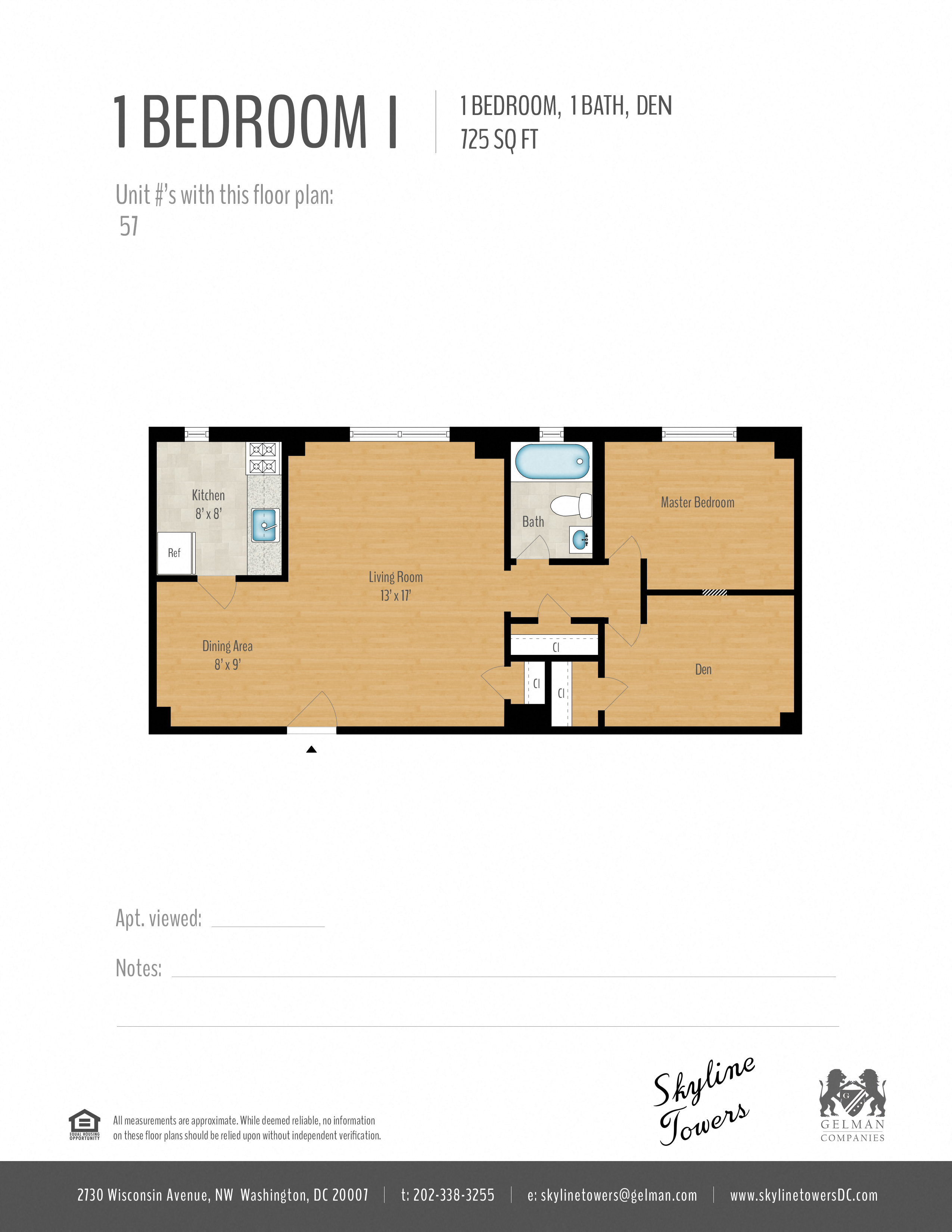 1 Bedroom + Den Image